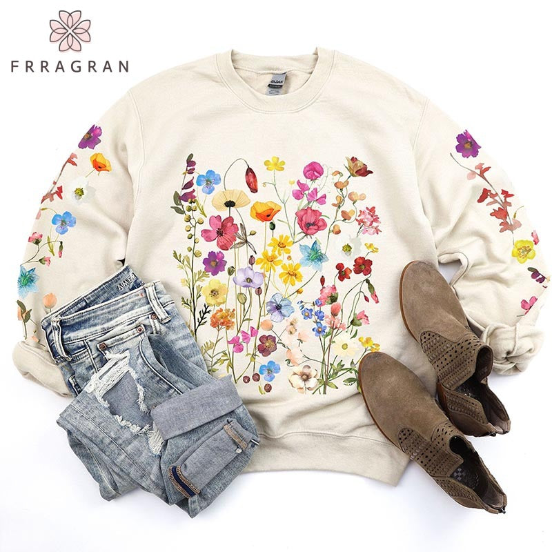 Wildflowers Nature Pullover Flower Lover Sweatshirt