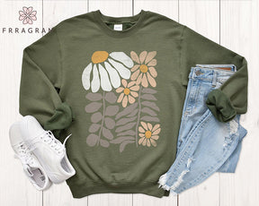 Boho Wildflower Print Sweatshirt