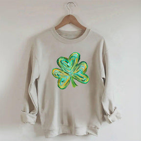 Cute St Patricks Four Leaf Clover Sweatshirt