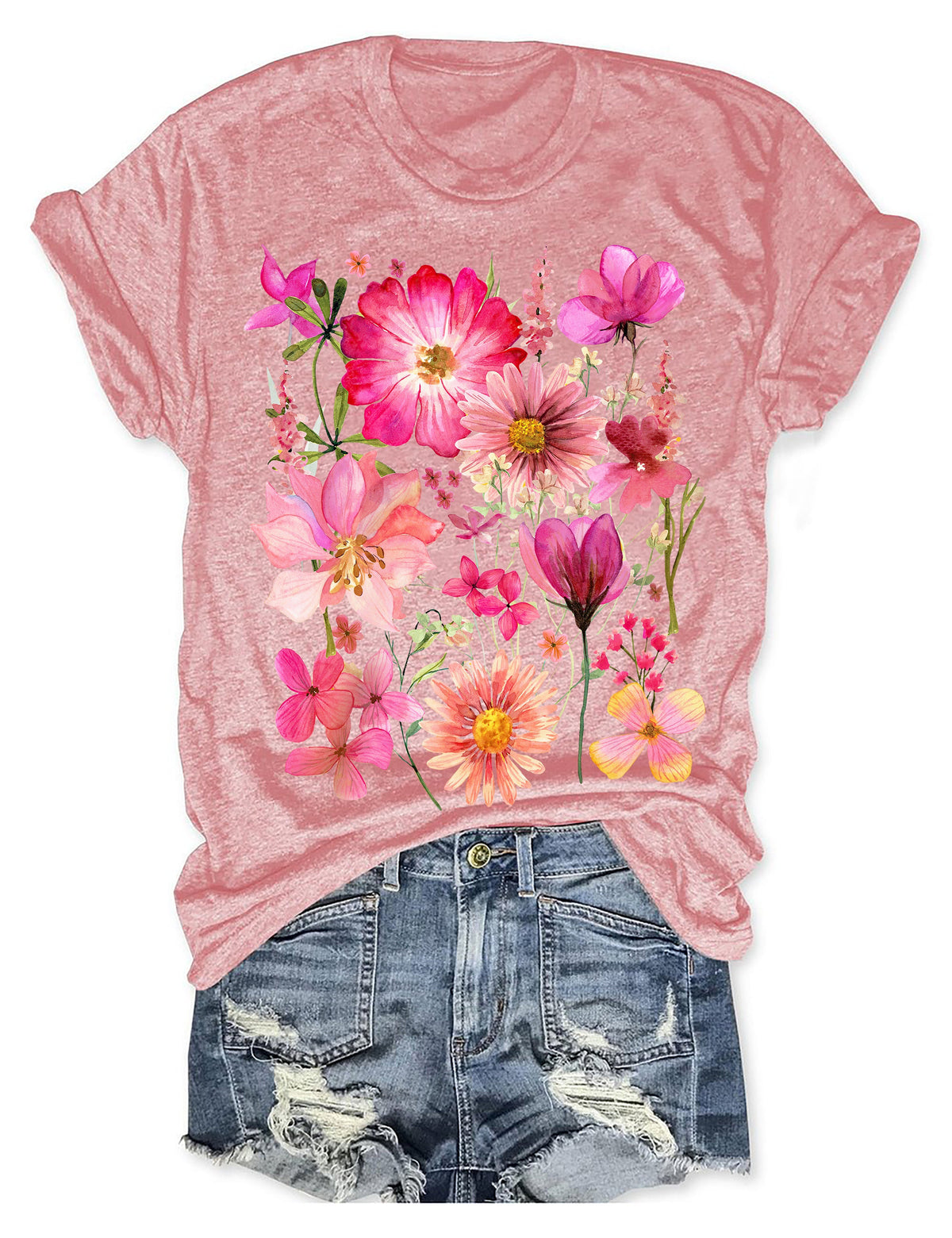 Vintage Pressed Flowers T-shirt