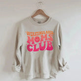 Sudadera Overstimulated Moms Club - Caqui