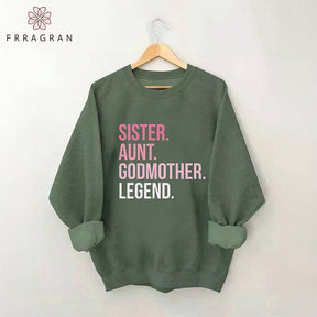 Funny Sister Letter Print Casual Sweatshirt