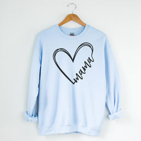 Dia das Mães Mama Heart Sweatshirt Print