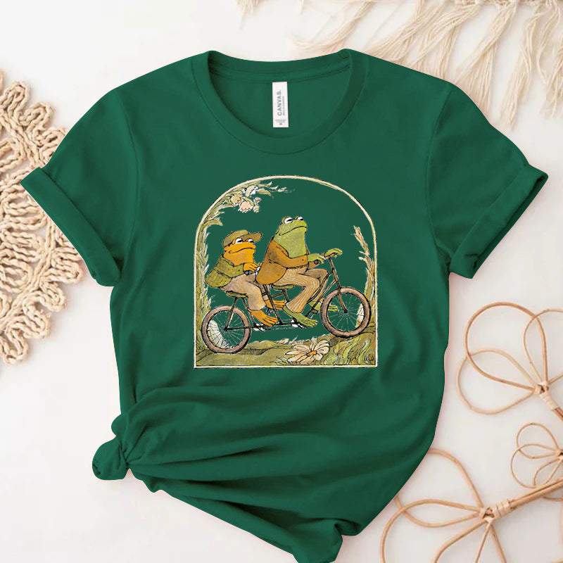 Grenouille Et Crapaud - T-shirt De Vélo D'équitation