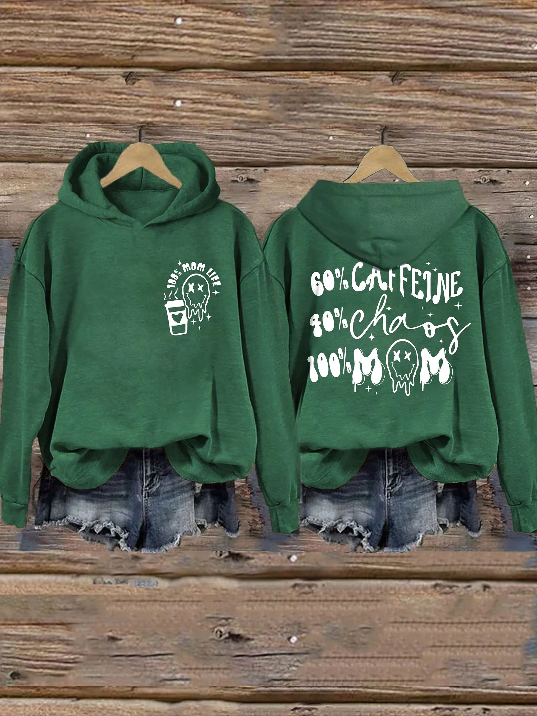 Caffeine And Chaos Mom Life Hoodie