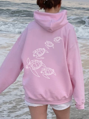 Vintage Ocean Turtle Surf Hoodie