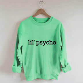 Lil' Psycho Letter Print Sweatshirt