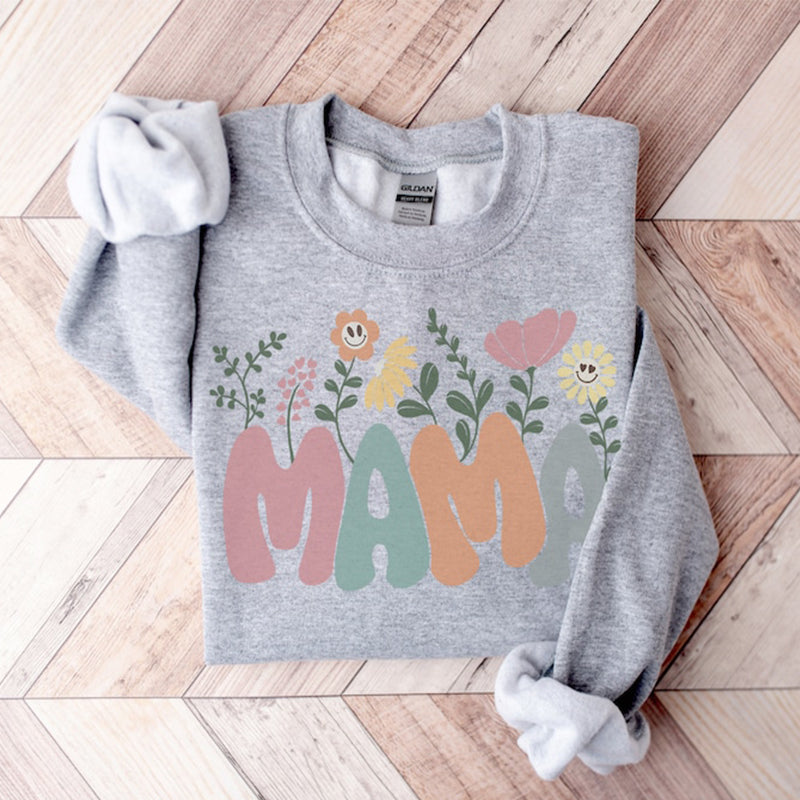 Bluza z nadrukiem w kwiaty mama na dzień matki