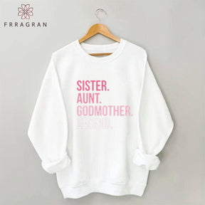 Funny Sister Letter Print Casual Sweatshirt