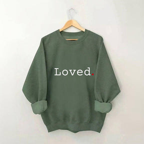 Loved Letter Print Sweatshirt