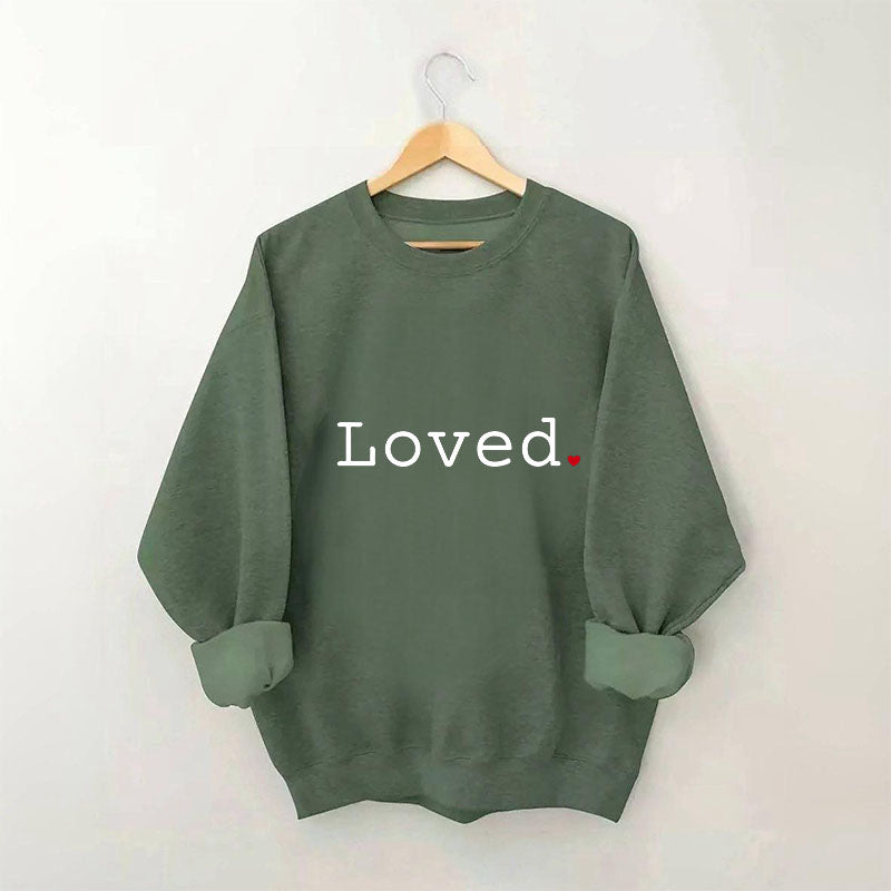 Loved Letter Print Sweatshirt