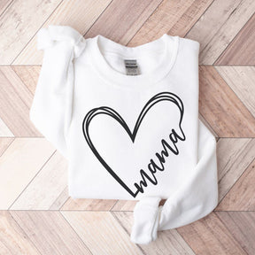 Dia das Mães Mama Heart Sweatshirt Print