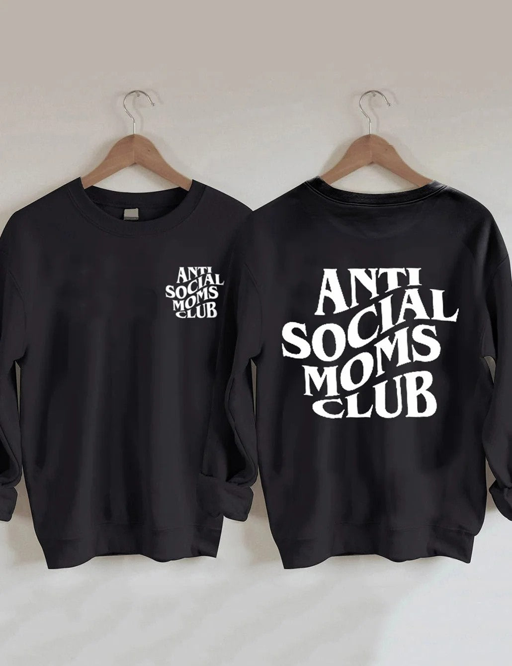 Felpa Anti Social Moms Club - Nera