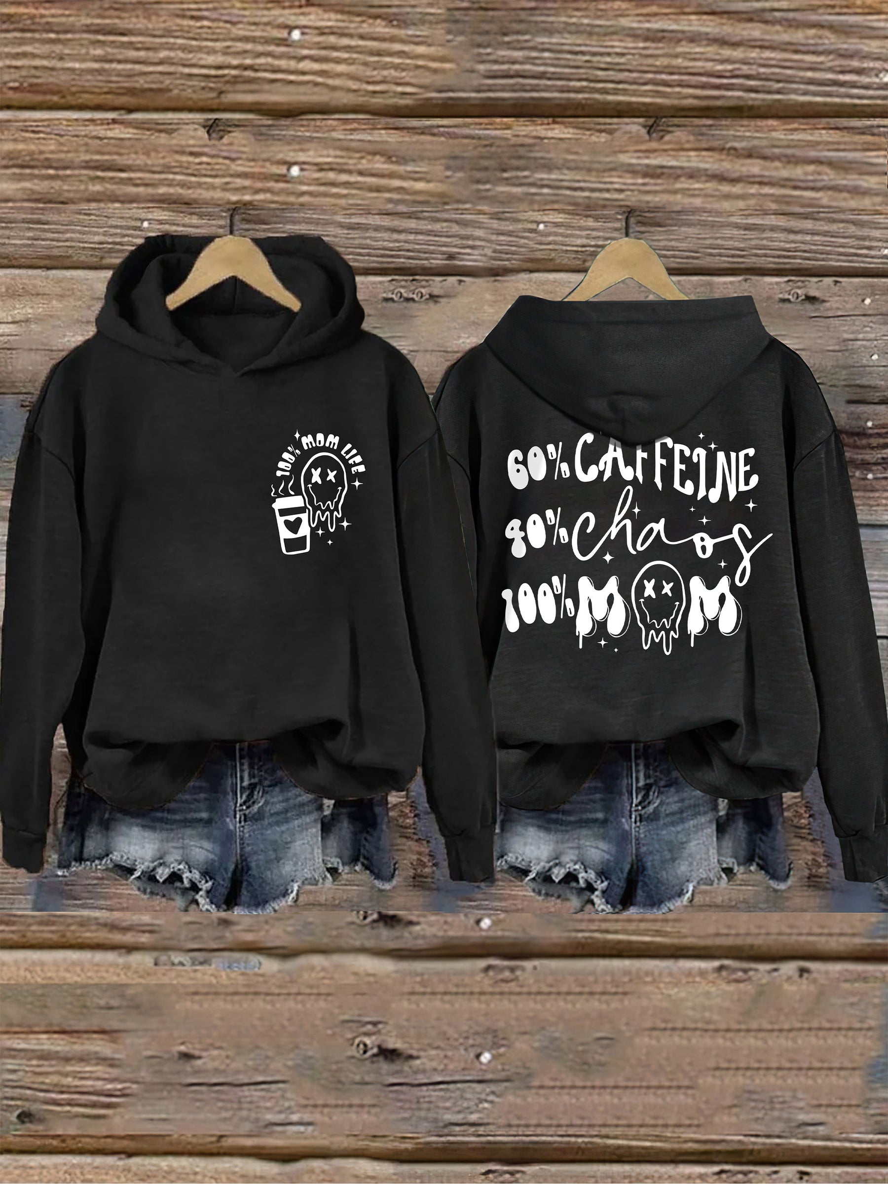 Caffeine And Chaos Mom Life Hoodie