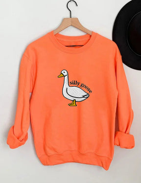 Silly Goose Print Sweatshirt