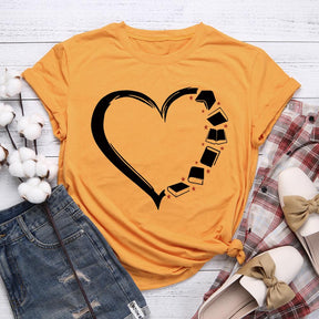 Books Distressed Heart Book Lovers T-shirt