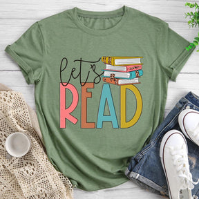 Let's Read Round Neck T-shirt