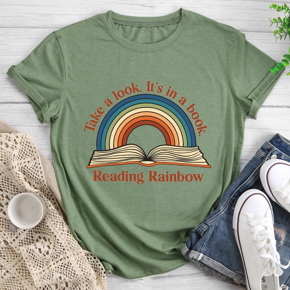 Reading Rainbow Round Neck T-shirt