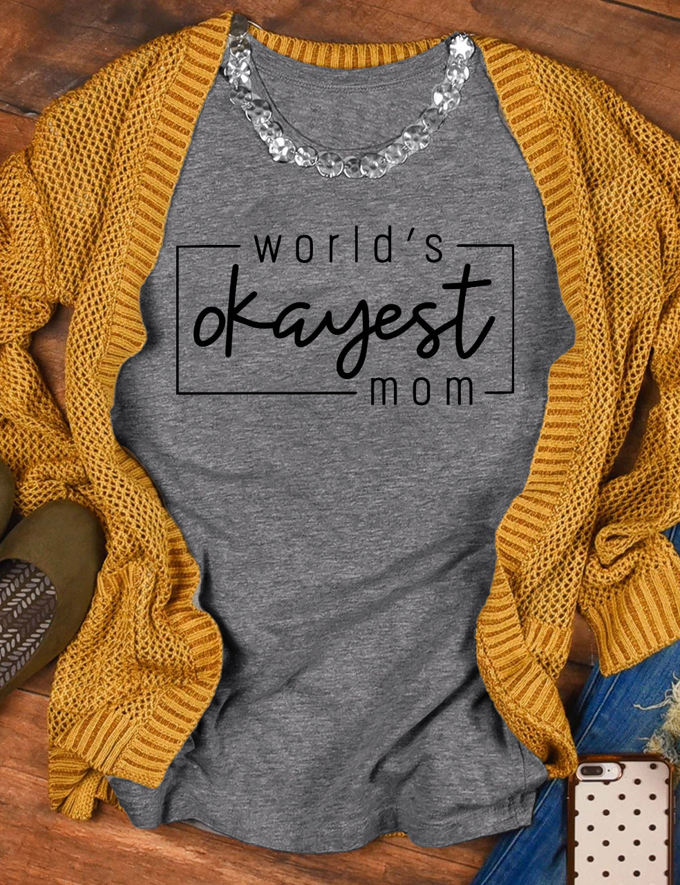 World's Okayest Mom T-Shirt