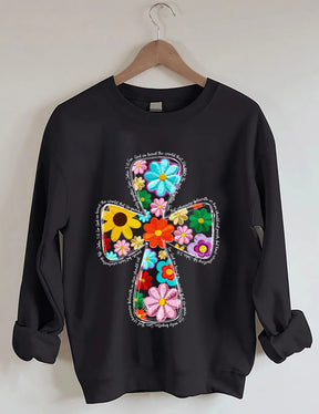 Christian Easter Spring Floral Sweatshirt