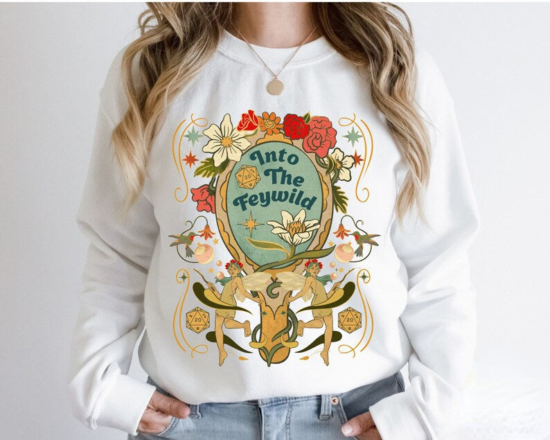 Into The Feywild Witchlight Carnival Flower Sweatshirt