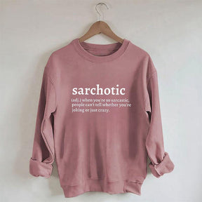 Sarcastic Definition Letter Print Sweatshirt