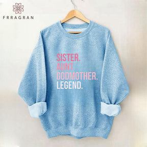 Funny Sister Letter Print Casual Sweatshirt