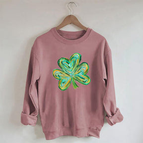 Cute St Patricks Four Leaf Clover Sweatshirt