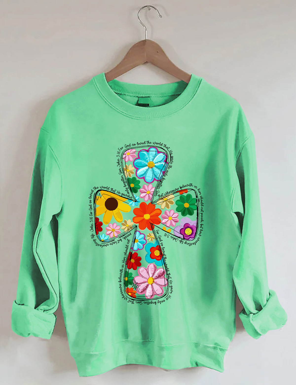 Christian Easter Spring Floral Sweatshirt