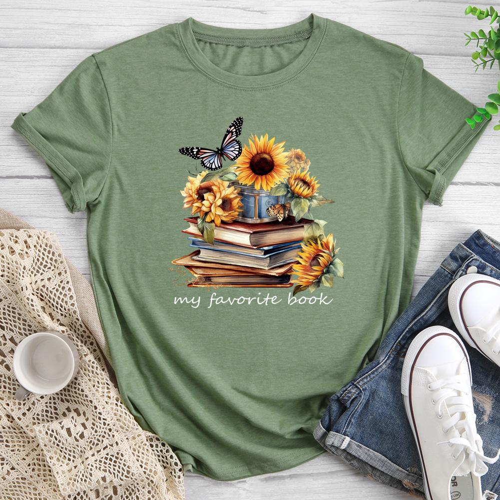 My Favorite Book Round Neck T-shirt