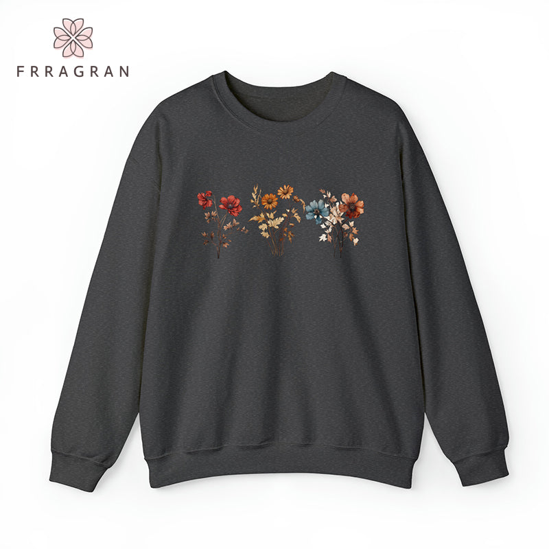 Vintage Pressed Flowers Sweatshirt