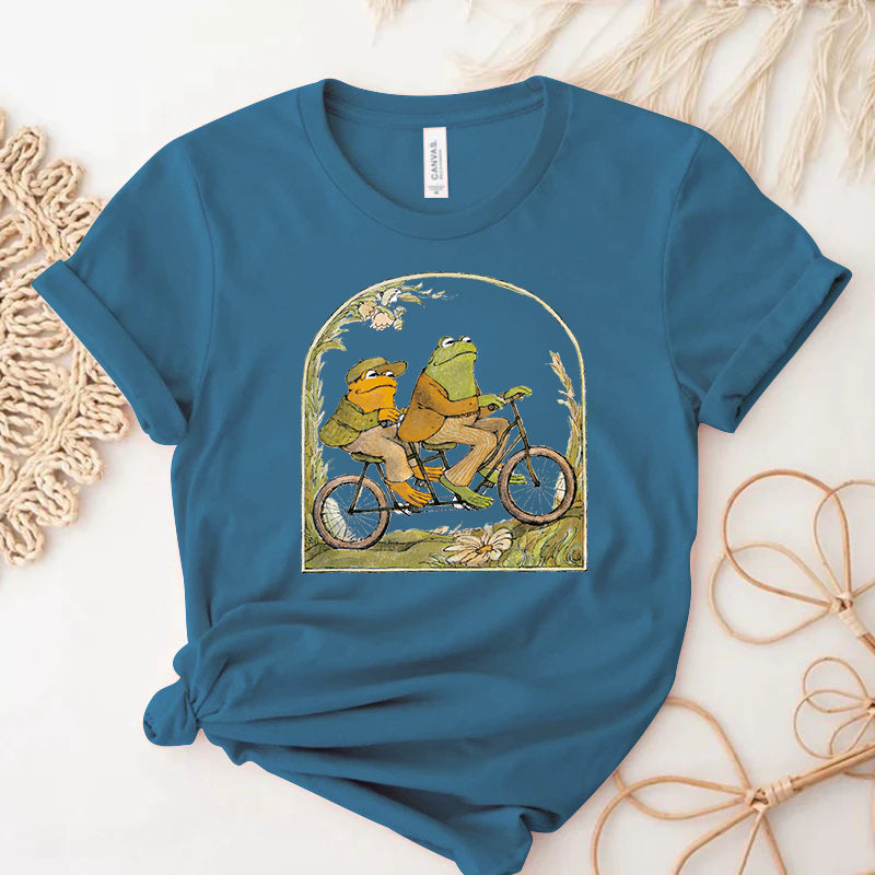 Grenouille Et Crapaud - T-shirt De Vélo D'équitation