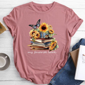 My Favorite Book Round Neck T-shirt