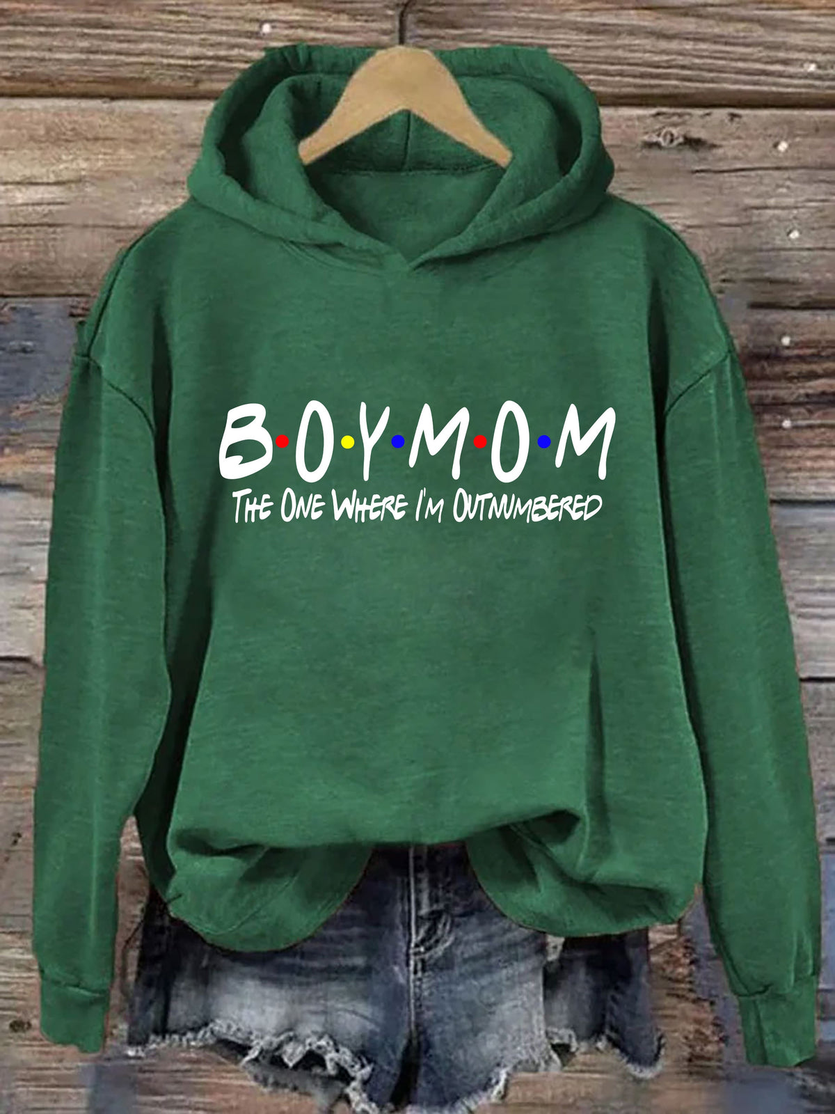 Boy Mom The One Where I'm Outnumbered Hoodie