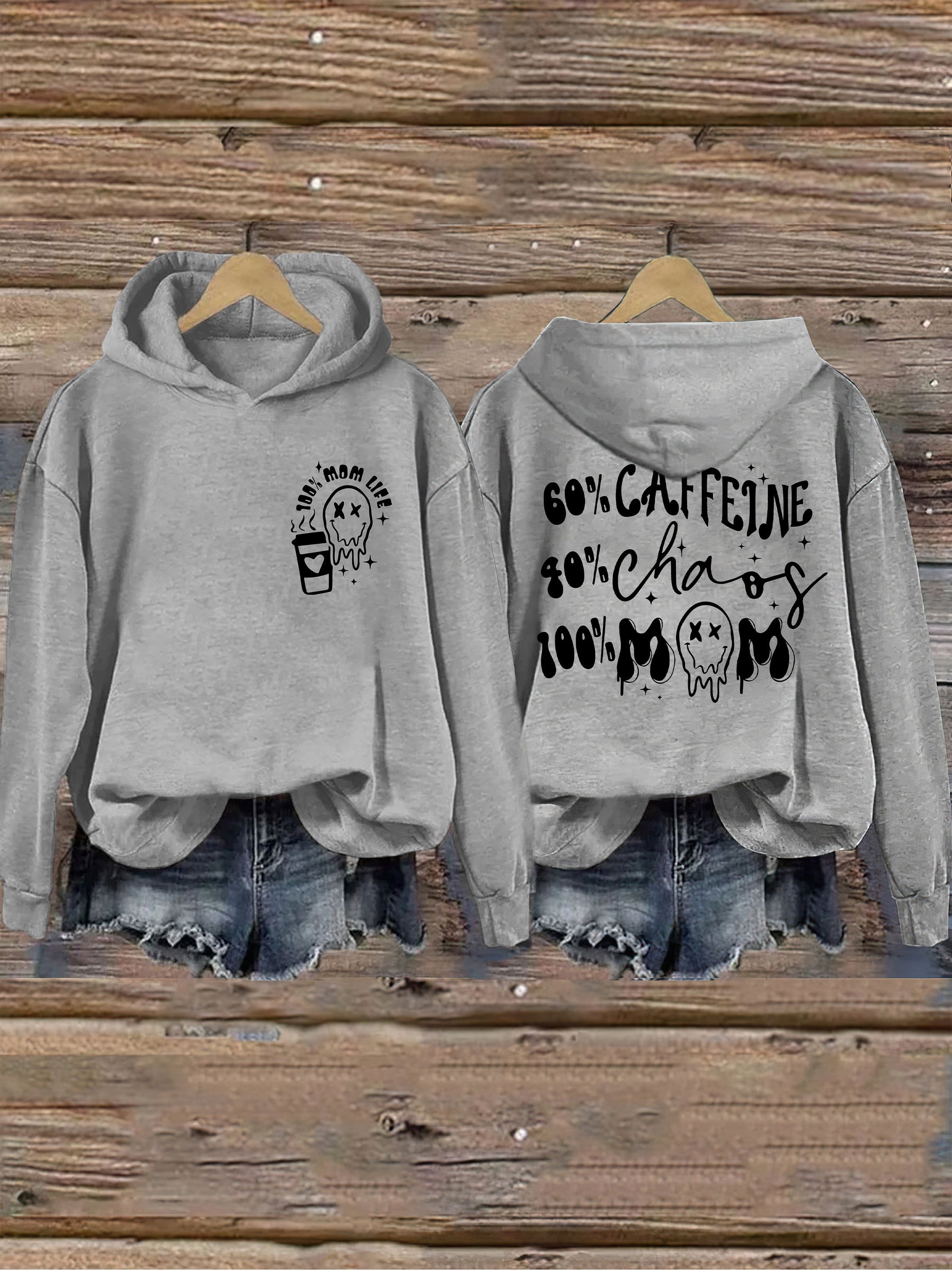 Caffeine And Chaos Mom Life Hoodie