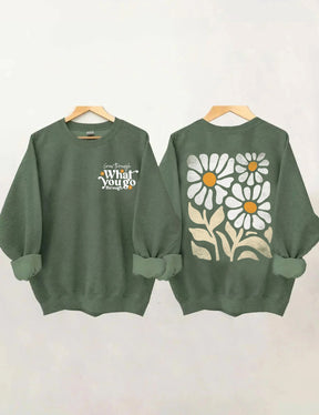 Boho Wildflower Print Sweatshirt