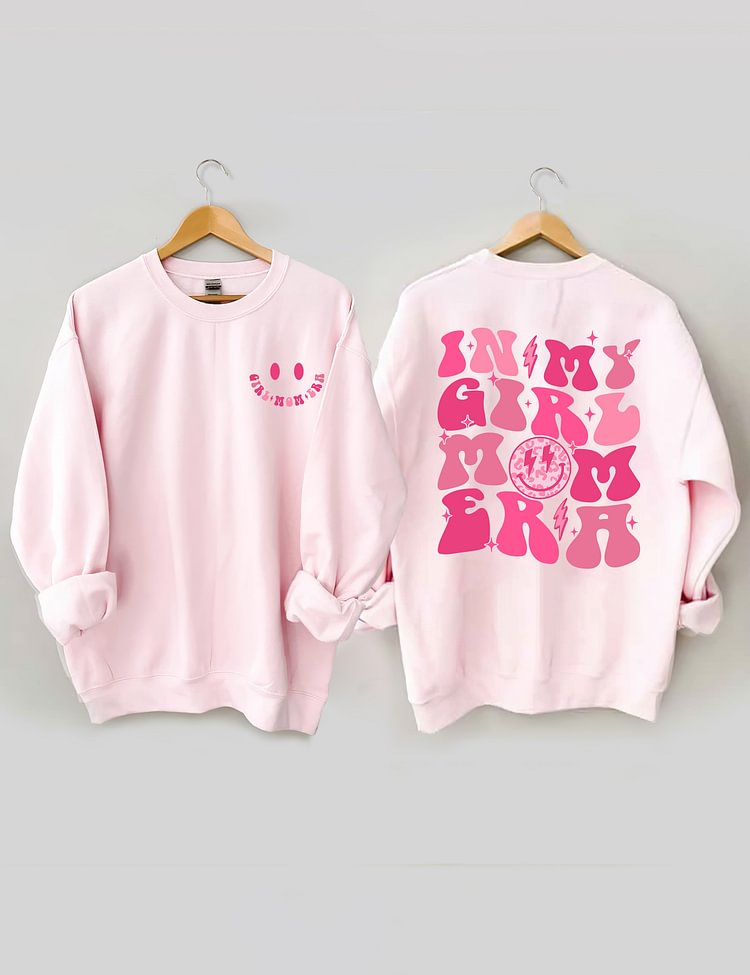 In My Girl Mom Era Cute Crewneck Sweatshirt