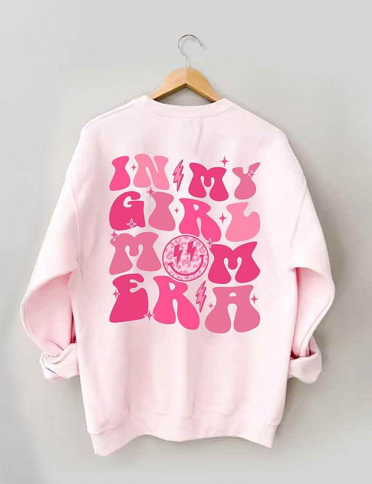 In My Girl Mom Era Cute Crewneck Sweatshirt