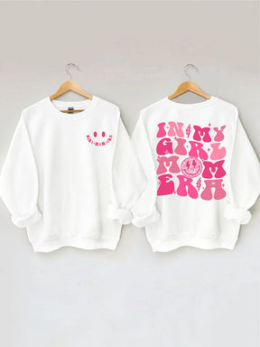 In My Girl Mom Era Cute Crewneck Sweatshirt