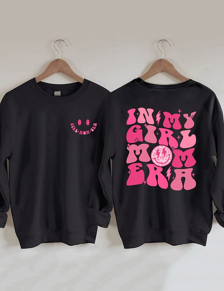 In My Girl Mom Era Cute Crewneck Sweatshirt