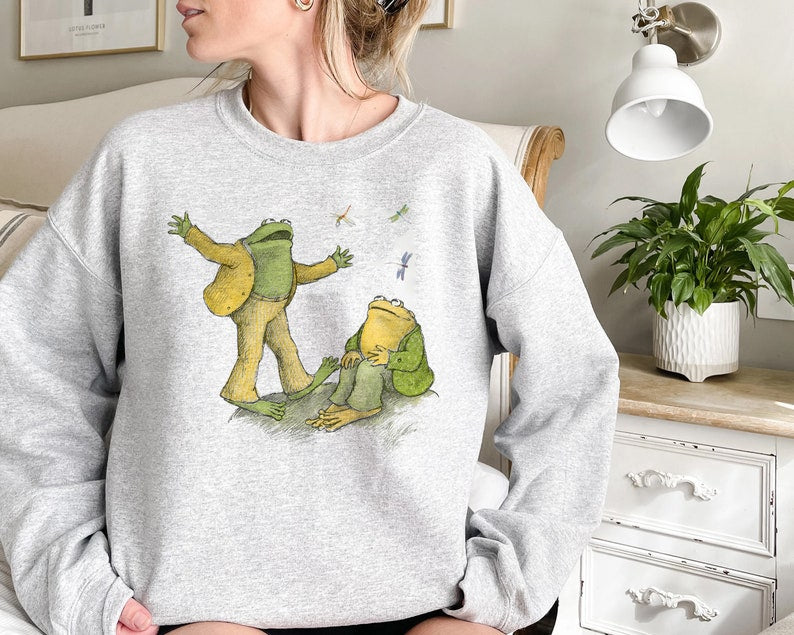 Sweat-shirt grenouille et crapaud à manches longues