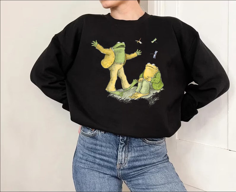 Sweat-shirt grenouille et crapaud à manches longues