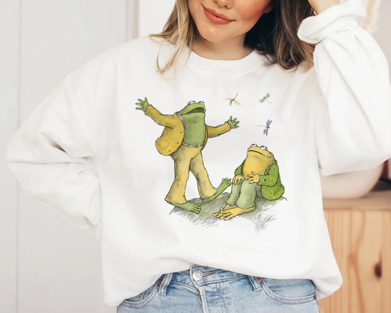 Sweat-shirt grenouille et crapaud à manches longues