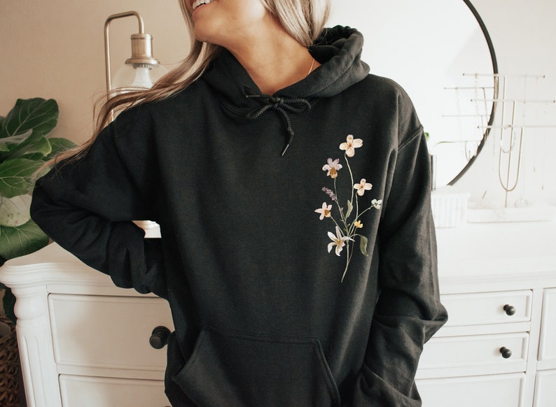 Boho Pastel Wildflowers Hoodie