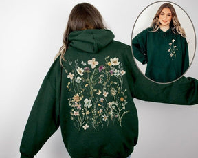 Boho Pastel Wildflowers Hoodie