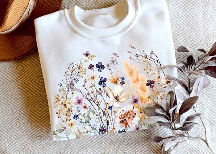 Vintage Wildflowers Crewneck Sweatshirt