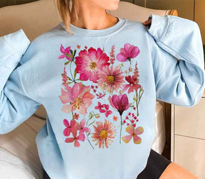 Vintage Wildflowers Pullover Sweatshirt