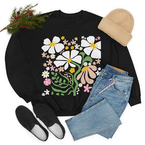 Boho Wildflowers Nature Sweatshirt