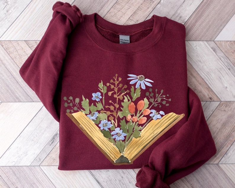 Wildflowers Book Sweatshirt