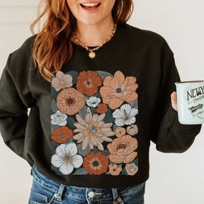 Boho Nature Flowers Sweatshirt